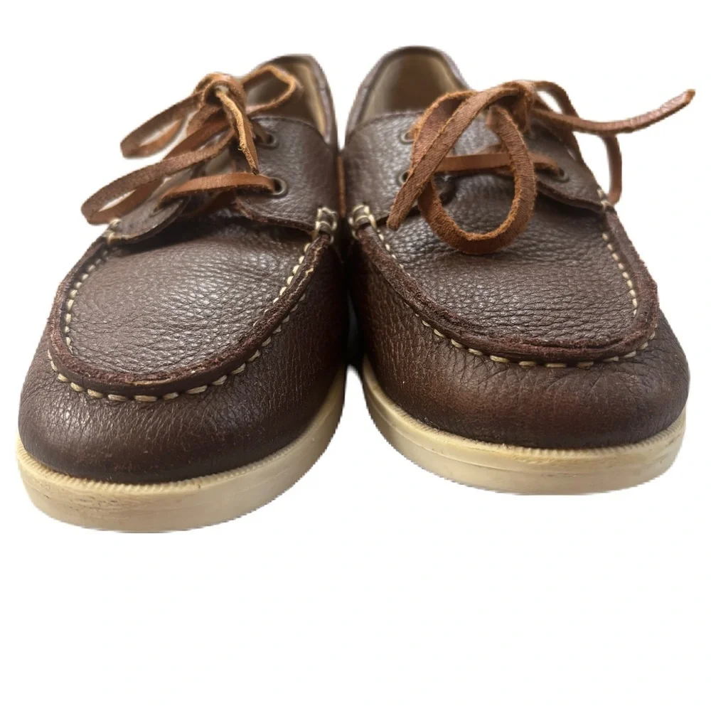 Mini Boden Leather Boat Shoes‎ Boys Loafer Brown Size 2 (EU 33) Slip On Sperry’s